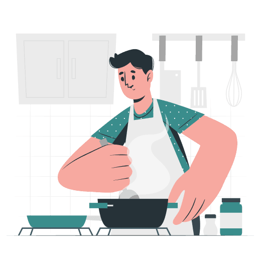 Chef cuisinier satisfait